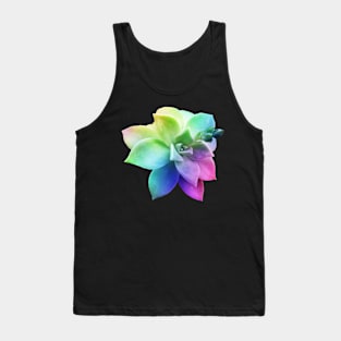 rainbow succulent juicy plant botanical nature Tank Top